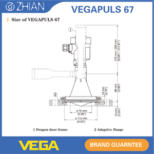Granular Material <strong>Level</strong> Measurement <strong>Radar</strong> <strong>Level</strong> Meter VEGA PS67 <strong>Radar</strong> <strong>Level</strong> <strong>Transmitter</strong> VEGAPULS67 <strong>Radar</strong>-Durchflussmesser - Product Image 2