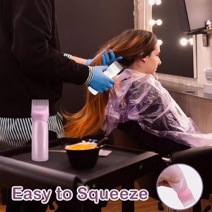 Bouteille en plastique dégradée de 6 oz, outil classique de coiffure pour salon, vide, idéale pour la teinture capillaire et les sérums de soin de la peau - Product Image 5