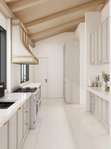 Mueble de Cocina Zofa, Gabinete de Almacenamiento Modular Blanco de Madera de Lujo para Cocina Moderna de Villa - Product Image 6