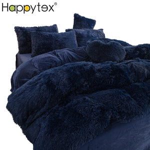 Confortable prix usine <span class=keywords><strong>arc</strong></span>-<span class=keywords><strong>en</strong></span>-<span class=keywords><strong>ciel</strong></span> couleur fausse fourrure velours moelleux <span class=keywords><strong>en</strong></span> peluche doux bébé ensemble de literie 4 pièces chaud pour la maison hiver - Product Image 2