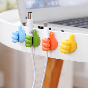 Thumb <b>Hook</b> Cable Organizer Self-Adhesive PVC Desktop Cable Management Tool Creative Storage Fixing <b>Clip</b> - Product Image 3
