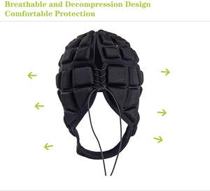 マルチスポーツソフトシェル保護ヘッドギア保護ギアヘッドガードパッド入りヘルメット衝撃衝突保護を軽減 - Product Image 5