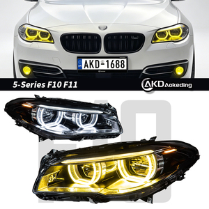 BMW F10 <span class=keywords><strong>5</strong></span> 시리즈 <span class=keywords><strong>LED</strong></span> 헤드라이트 (2011-2017)용 BBA 자동차 스타일링 헤드 램프, 고출력 프로젝터 렌즈, 다이나믹 시그널 DRL 자동차 부품 - Product Image 1