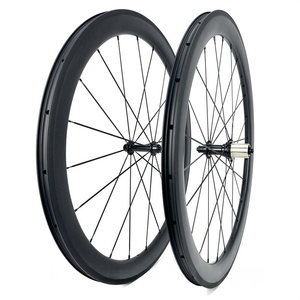 רכיבה מערב אופני 700c אופניים אופניים סיבי פחמן 50 מ "מ רכזת פחמן גלגל קלח - Product Image 3