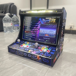 Cabinet Arcade Classico Multigioco a 2 Giocatori con Gettoniera per Bambini, Macchina da Gioco Retrò da Tavolo (Bartop) - <span class=keywords><strong>Saga</strong></span> Inglese/Spagnola - Product Image 1