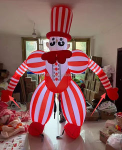 Vendita calda gigante 3m 3 5m Clown gonfiabile con tuta a LED burattino per eventi all'aperto personalizzabile spettacolo di sfilata di circo Costume - Product Image 6