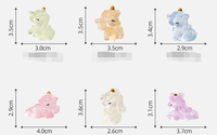 Guangdong figurines miniatures en gros mélange en vrac petite figurine résine enfance licorne jouet en plastique lumineux croissant dans l'obscurité