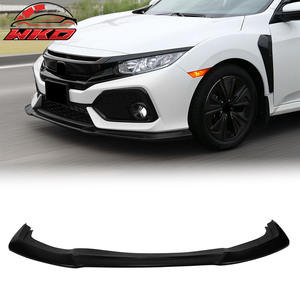 Adapté pour Honda Civic Si 4 portes Hatchback 17-21, lèvre de pare-chocs avant style GT, noir, 1 pièce, PU, accessoire extérieur de haute qualité - Product Image 1