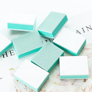 Настраиваемый двухсторонний мини-губчатый Полировочный буферный блок для ногтей зеленого и белого цвета - Product Image 1