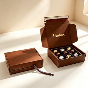 Cajas de Papel con Cierre para Alimentos Ecológicas Personalizadas, Cartón Corrugado Reciclado para Empacar <span class=keywords><strong>Chocolate</strong></span>, Galletas, Cupcakes y Otros Bocadillos - Product Image 3