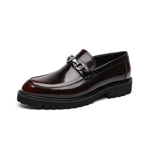 Zapatos de Vestir de Verano para Hombre, Estilo Británico, Mocasines Sin Cordones, de Cuero, con Punta Redonda, Casuales, Cómodos y Duraderos - Product Image 2