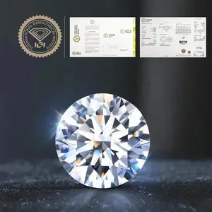 IGI Lab Grown Diamonds Round 1CT DEF GH VVS VS HPHT CVD Diamond GIA Perles de pierres en vrac en gros pour la fabrication de bijoux