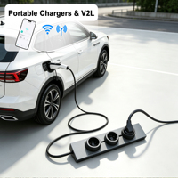 Chargeur de voiture électrique portable 3,5 kW 16A Mode 2 EVSE 240V Adaptateur V2L Type 2 GBT Prise universelle Personnalisation Vente en gros