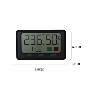 <span class=keywords><strong>Thermomètre</strong></span> hygromètre numérique magnétique mince avec écran LCD, capteur <span class=keywords><strong>de</strong></span> température et d'humidité intérieure, réveil, pour la maison, le bureau ou le mur - Product Image 5