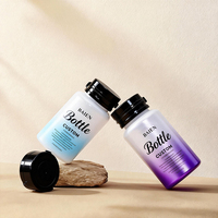 Bouteille personnalisée en PET blanc de 100 cc de qualité alimentaire avec languette, flacon vide pour capsules, emballage, flacon en plastique noir pour médicaments