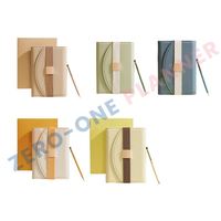 Classeur à anneaux en cuir A4 A6 A7 personnalisé classeur planificateur de couverture de cahier avec fermeture à glissière enveloppes de rembourrage en espèces portefeuille d'agenda