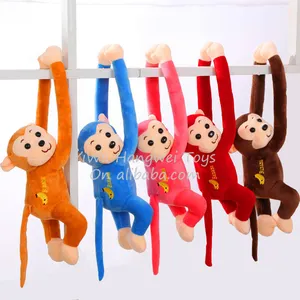 Factory Wholesale colorful Long Arms banana Monkey Plush Toys simulate music Monkey Stuffed plush toys