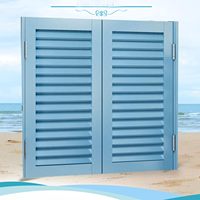 Aluminium intérieur persienne préfabriquée Saloon Swing Door Auto Closure Shutters Interior Doors For Saloon Cafe Kitchen