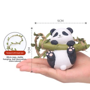 P163 Sáng Tạo Sân Vườn & Ban Công Ngoài Trời Trang Trí Móc Áo Phim Hoạt Hình Gấu Trúc Leo Núi Cây Treo Trồng Trang Trí - Product Image 3