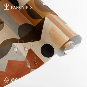 Pegatina Geométrica Fancyfix de 44x50CM para Armarios, Papel <span class=keywords><strong>Tapiz</strong></span> Autoadhesivo para Decoración de Dormitorios, Impermeable para Baños - Product Image 1