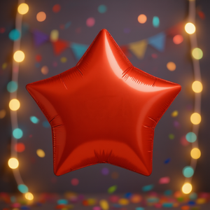 Globo de Estrella Metálico Rojo de 24 Pulgadas para Fiestas, Decoración para Cumpleaños Infantiles - Product Image 5
