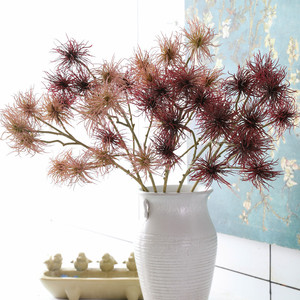 Nouvelle arrivée, branche de fleur artificielle à six têtes de chrysanthème, style ourson de mer, 80 cm, <span class=keywords><strong>tige</strong></span> souple en plastique pour décoration de mariage - Product Image 1