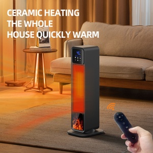 Calentador Eléctrico Portátil PTC de 2200W, Mini Ventilador con Llama 3D, Aire Caliente para Hogar, Oficina, Dormitorio, Certificado EU GS, Confort para el Hogar - Product Image 3