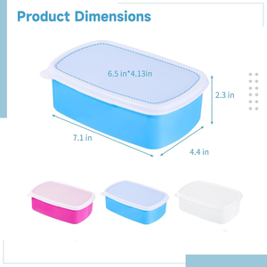 Contenitore per Pranzo in Plastica per Sublimazione, Sicuro per Alimenti, <span class=keywords><strong>con</strong></span> 2 <span class=keywords><strong>Scomparti</strong></span> - Product Image 4