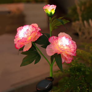 Solar Peony Flower <b>Light</b> Outdoor Waterproof Garden Lamp New Year Decoration <b>for</b> Yard Lawn <b>Pathway</b> - Product Image 4