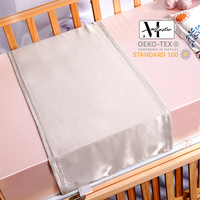 Drap-housse doux et lisse en soie pour berceau de bébé, prévient les zones clairsemées, literie sûre, tissu brocart 100% soie de mûrier tissé