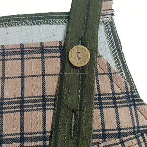 Женский комбинезон свободного кроя с рукавами-крылышками и рукавами-манжетами в стиле пэчворк, повседневный, с узором в клетку - Product Image 3