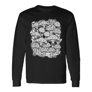 Camiseta de manga larga Cottage Farmcore con diseño de estampado de setas, ropa informal unisex - Product Image 1