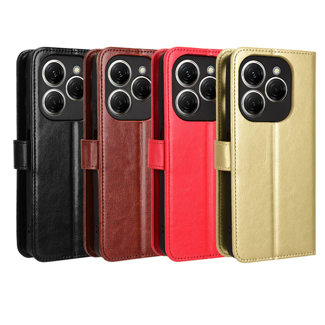 For Tecno Spark 20 Pro Wallet Case, PU Leather Card Slots Holder Stand Magnetic Closure Flip Phone Cover for Tecno Spark 20 Pro