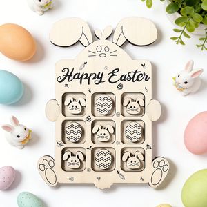 Juego de Tres en Raya de Madera Colorido de Pascua, 21.4*11.3cm, Regalo para Niños, Regalos de Pascua, Juguete Educativo para Niños, Pascua 2026 - Product Image 5