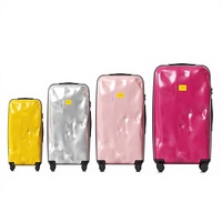 Valise à roulettes 20 pouces en PC, style bagage gaufré, personnalisable, durable, unisexe, pour voyages et excursions