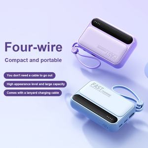 Vente flash - Charge rapide pour téléphone portable - Câbles intégrés - 10W - 10000mAh - Batterie externe personnalisée - Alimentation mobile - Product Image 3