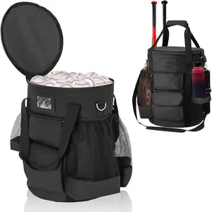 Baseball Bucket Bag, Softball T-Ball Bat Equipment Taschen für Männer und Erwachsene