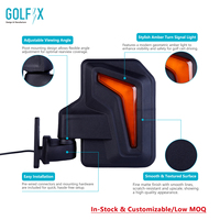 Espejo Retrovisor Lateral Angular para Carro de Golf con Luz LED Integrada, Cumple con la Normativa DOT (Par)