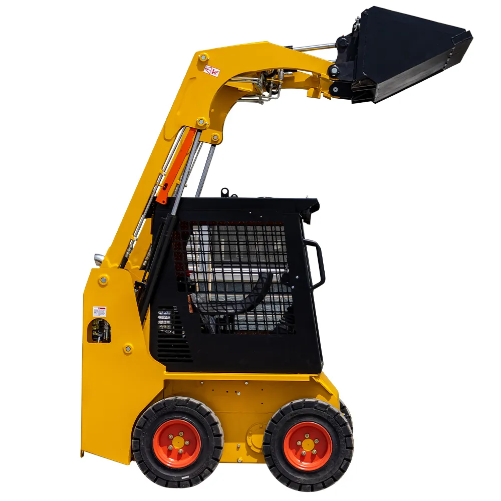 HTHY25 EURO5 EPA bersertifikat kecil selip Steer depan Mini selip Steer roda jenis Mini Skid Loader pabrik