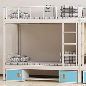 Lits superposés en métal modernes à deux étages pour dortoir scolaire, hôpital, hôtel ou appartement, meubles polyvalents - Product Image 1
