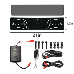 Copertura Elettrica Oscurante per Targa con Pellicola Nera LCD, Protezione Privacy con Telecomando, Kit Cornice in Silicone Standard UE - Product Image 6