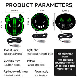 Feux LED Demon Eyes pour pare-brise avant/arrière, accessoires de voiture, décoration, lampes de mise à niveau JHS-Z-26 12V 5W - Product Image 3