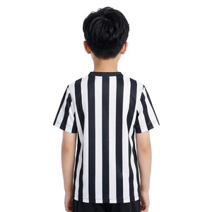 Children's Striped Sports Jersey Black And White Crew Neck For Football Basketball Boys Child Size - Product Image 4