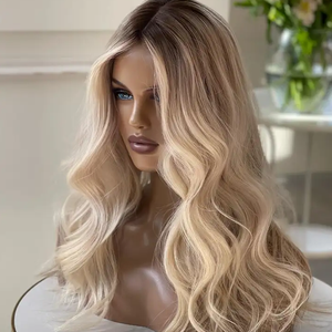 Perruques en cheveux humains naturels vierges chinois, vente en gros d'usine, avec dentelle HD, tailles de bonnet <span class=keywords><strong>XS</strong></span>, S, L, sans colle - Product Image 4