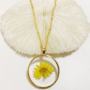 New <span class=keywords><strong>C</strong></span>á Tính Làm Bằng Tay Khô Hoa Mặt Dây Chuyền Vàng Vòng <span class=keywords><strong>C</strong></span>ổ Tự Nhiên Nhà Máy Hoa Vòng <span class=keywords><strong>C</strong></span>ổ - Product Image 3