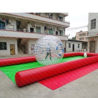 Ensemble de piste de bowling gonflable en PVC unisexe avec quilles et balles