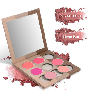 Paleta de Rubor Vegano con Logo, 9 Colores Rosa, Rojo, Naranja, Paleta de Rubor <span class=keywords><strong>en</strong></span> Crema de Alta Pigmentación, Paleta de Rubor y Bronceador DIY - Product Image 2