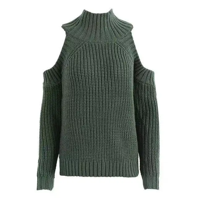 Suéteres de cuello alto informales para mujer, moda de otoño, estilo coreano, gran oferta