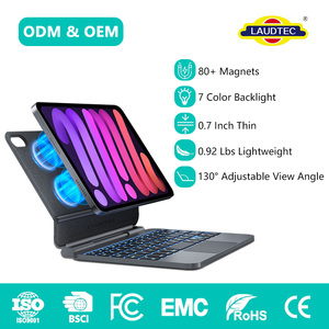 Magnetic Magic Keyboard Case for iPad Mini 6/<b>7</b> 8.3" with Multi-Touch Trackpad <b>7</b>-Color Backlit Laptop-like Productivity Cover - Product Image 1