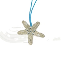 Série Océan : Porte-clés, accessoires vestimentaires et pendentifs de sac faits main, avec appliques en tissu, perles, étoiles de mer et coquillages, style naturel, direct